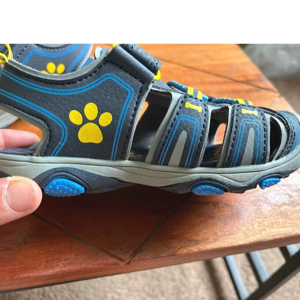 Paw Patrol Boys Navy Blue Closed Toe Sandals Toddler Size 9 New